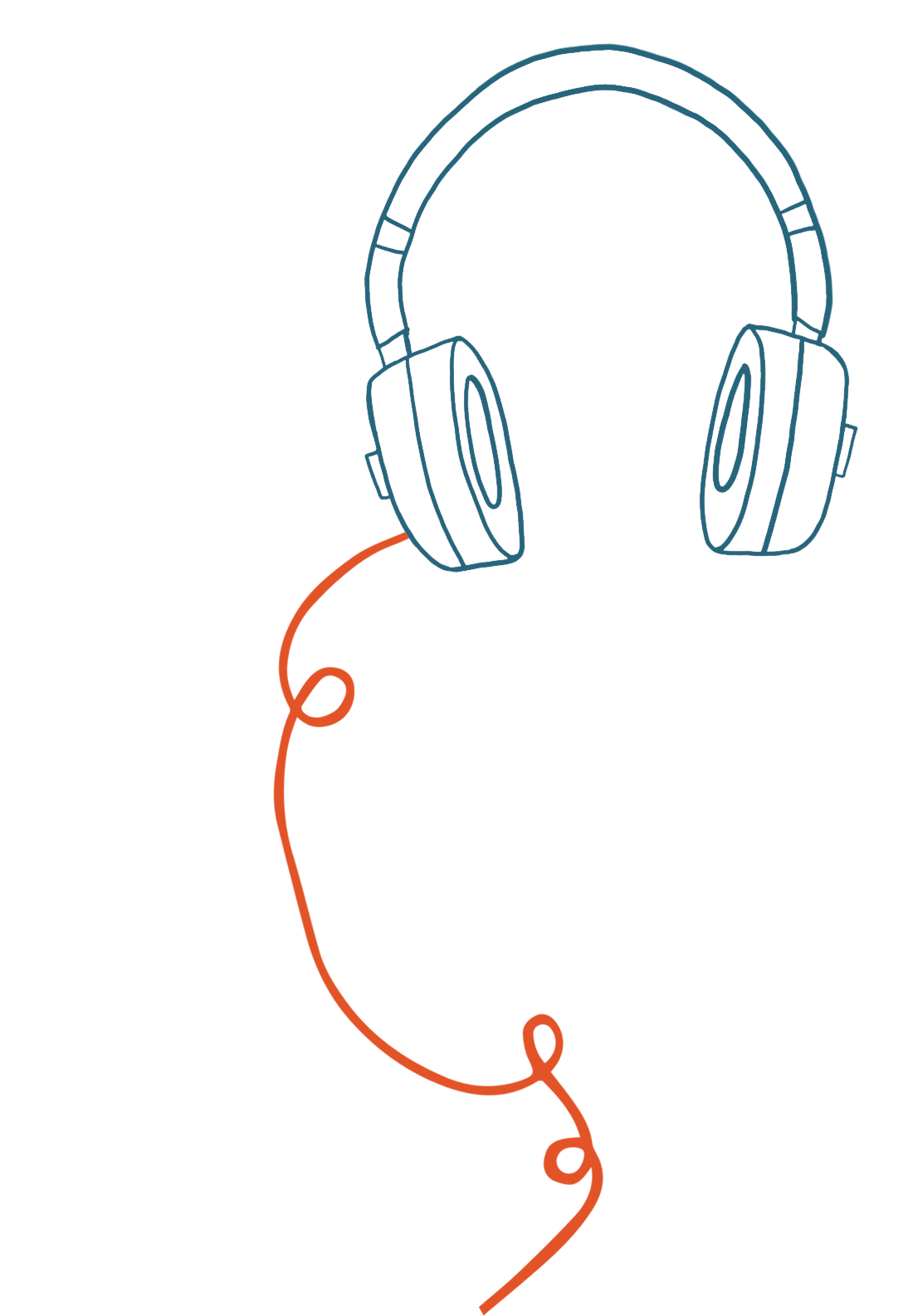Headphones and cord